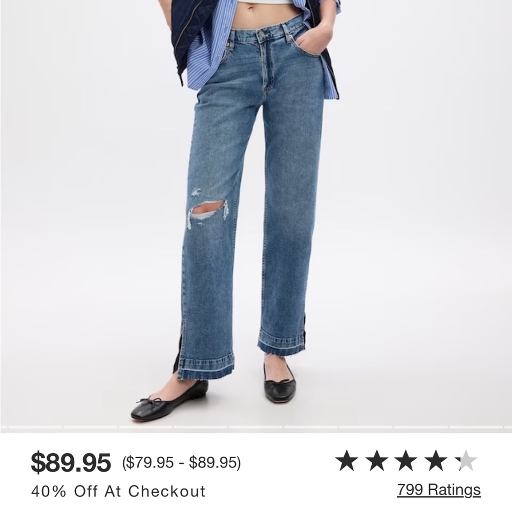 NWT. Gap petite denim. Size 28. Medium wash